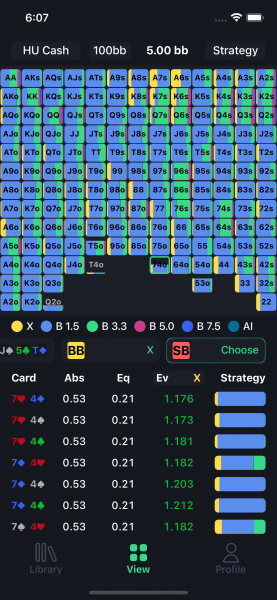 GTOBase Mobile App - View Strategy